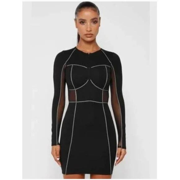 Maniere De Voir Bodycon Dress with Corset in size 6 - Picture 1 of 6